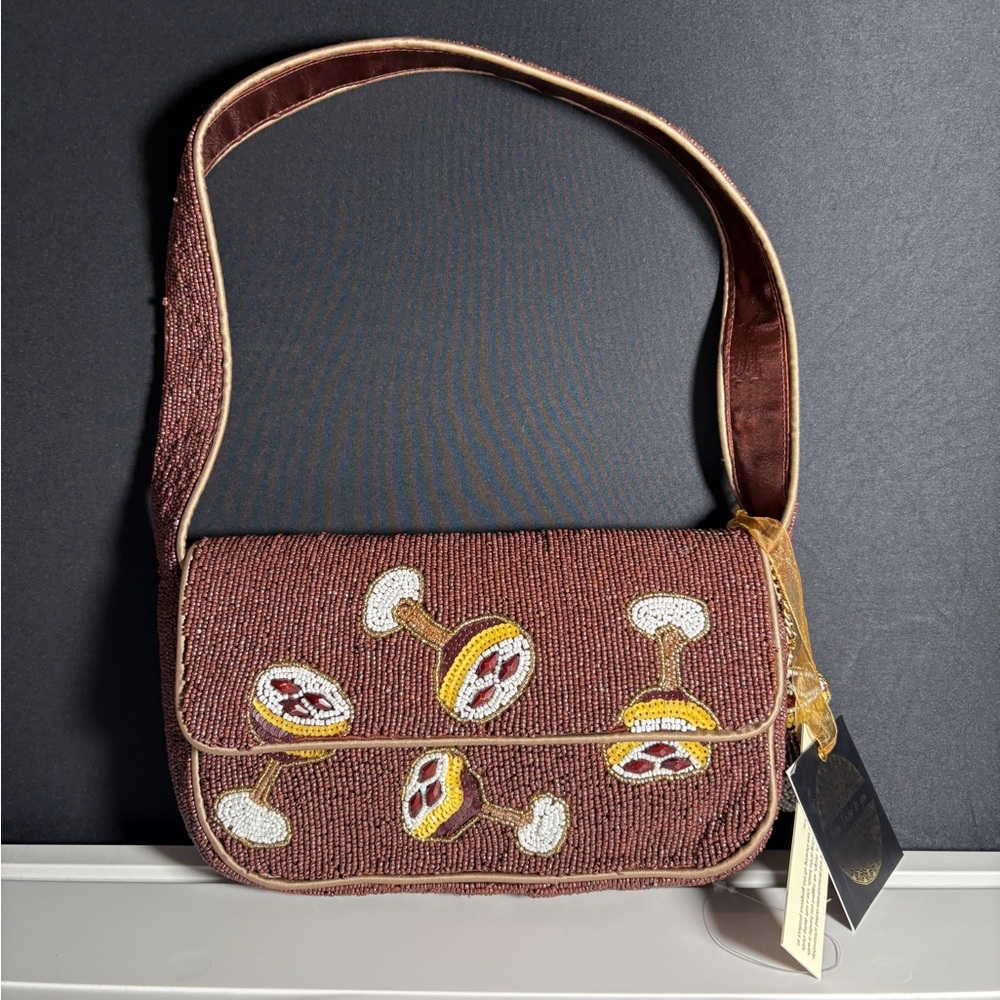 India Beaded espresso bag